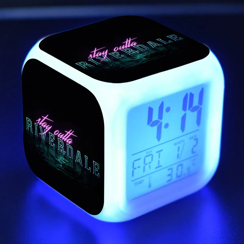 

Popular Riverdale TV Figures LED Clock Alarm Colorful Flash Light Desk Watch Toys