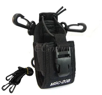 

XQF 5Pcs Portable Radio Nylon Case Holster for KENWOOD Baofeng UV-5R UV5R for MOTOROLA ICOM YAESU Midland Walkie Talkie MSC-20B