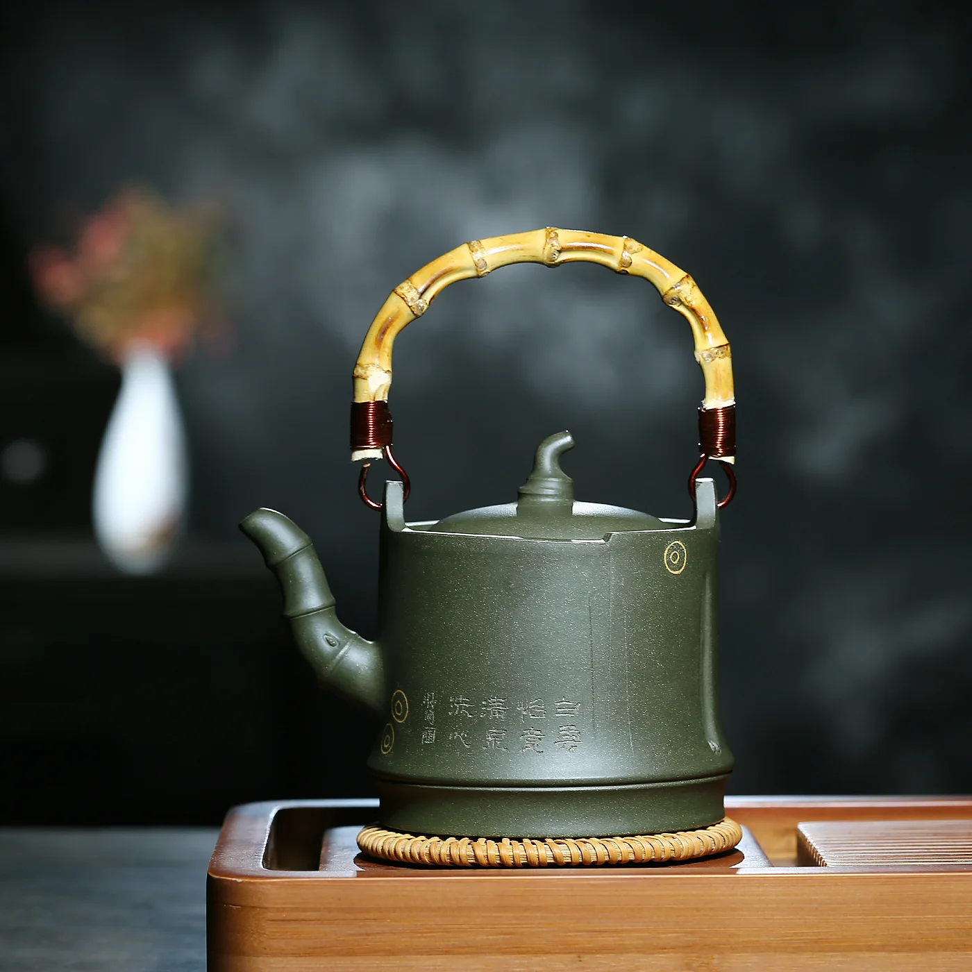 

Full Manual One Leaf Bamboo Handle The Republic Of China Green Famous Shao Li Ping Kungfu Online Teapot Tea Set Wholesale