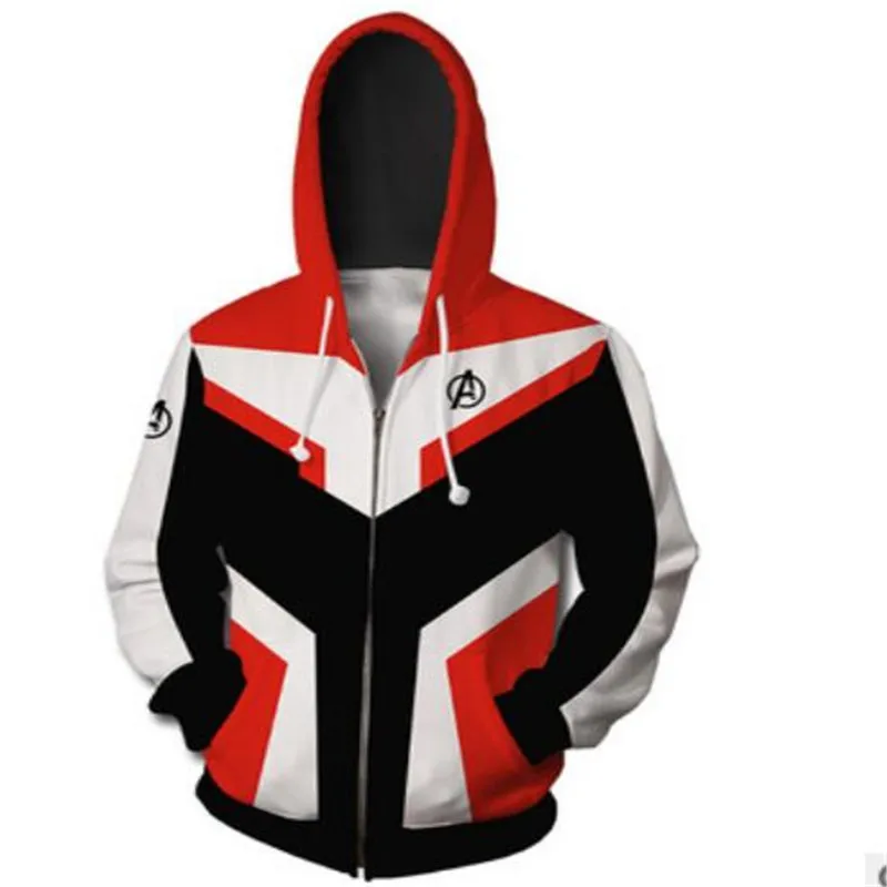 

The Avengers 4 Endgame Quantum Realm Spiderman Cosplay Costume Hoodies Unisex Avengers Zipper End Game Sweatshirt Jacket