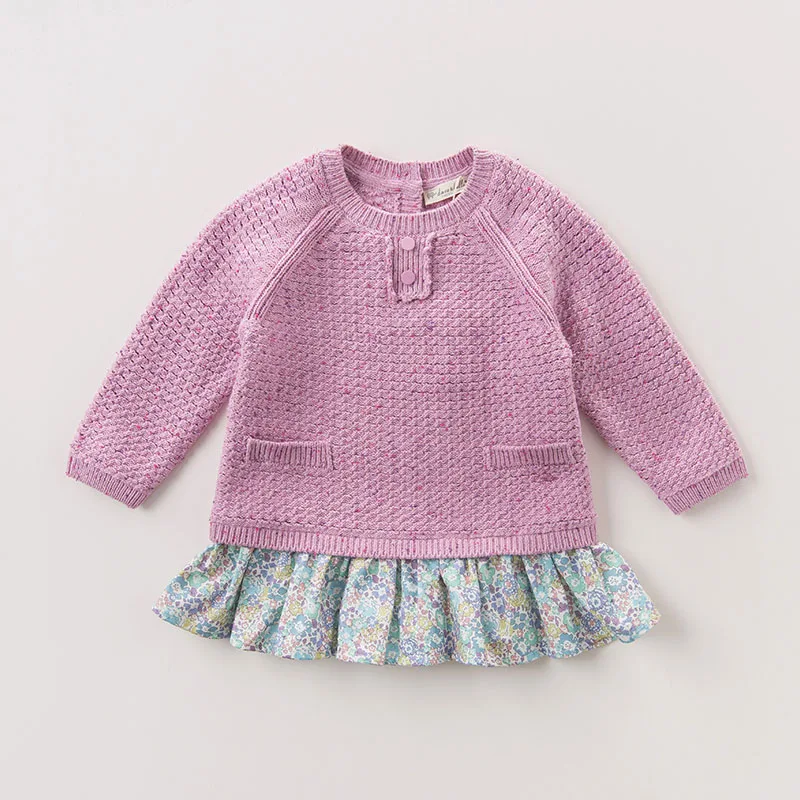 DB6089 dave bella autumn infant baby girls fashion knitted sweater