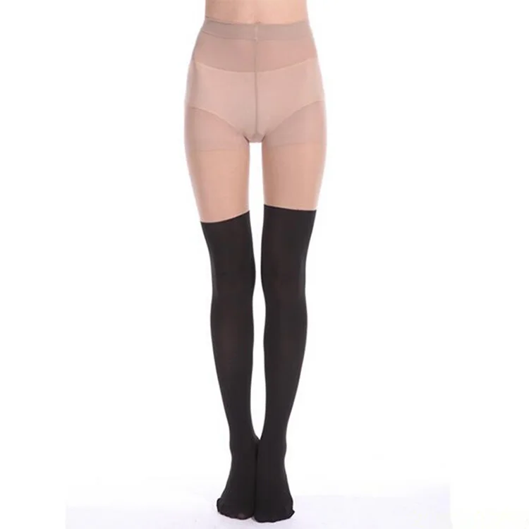 2017-Fashion-Women-Sexy-Black-Tinted-Sheer-False-High-Stocking-Pantyhose-Tattoo-Tight-free-shipping-hot (3)
