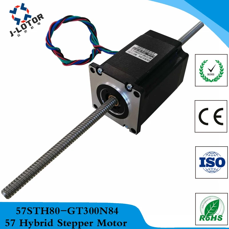 Сквозной винтовой двигатель Nema23 57BYG80 4.2A 2N.m 57 перфорированный линейный шаговый с