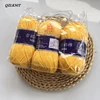 QZLKNIT 100g/ball Combed Soft 5 strands of Milk Cotton Yarn Anti-pilling DIY Hand knitted Crochet scarves carpet Yarn 190M 6