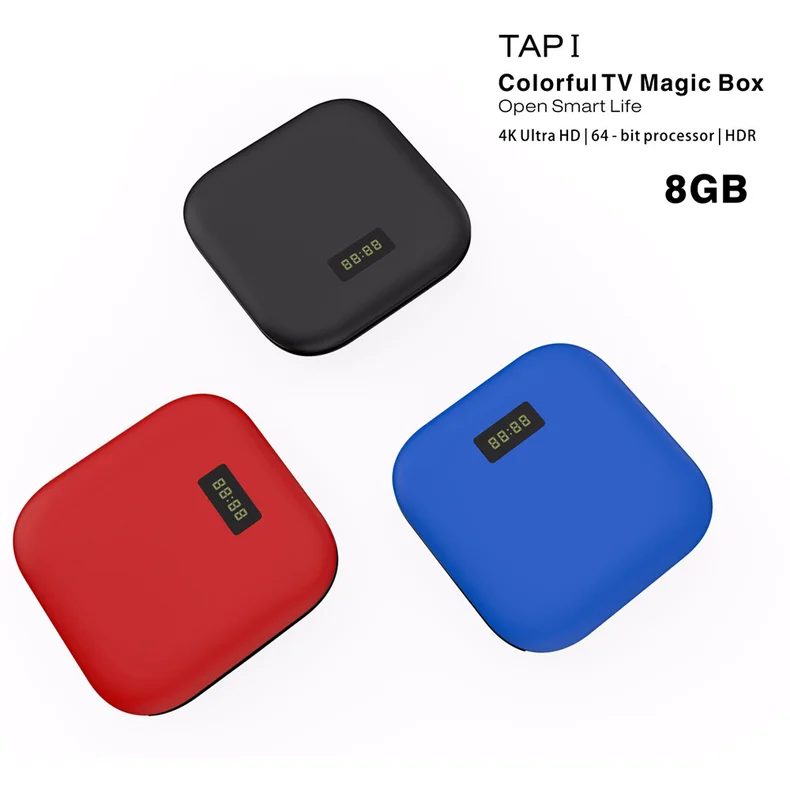 TAP 1 классический черный смарт приставка wifi сетевой плеер S905X + 8G Android 6 0 Smart tv