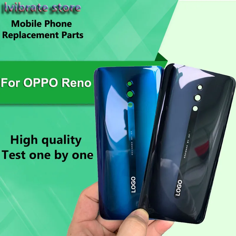 

New glass Battery Back Rear Cover Door Housing For OPPO Reno Battery Cover Mobile Phone Replacement For OPPO Reno 6.4"