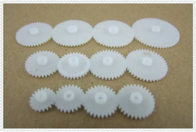 12 шт./лот набор шестерней с пластиковым валом однослойная коробка передач детали