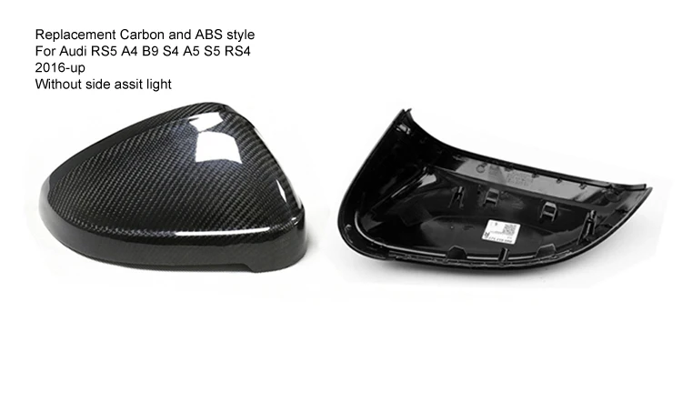 Зеркальная Крышка для Audi RS5 A4 B9 S4 A5 S5 RS4 сухие углеродного волокна боковые заднего вида зеркала замена и добавить на