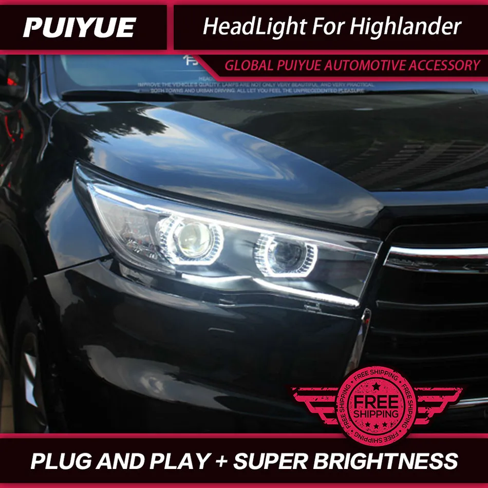 

Puiyue Car Styling for Toyota Corolla Headlights 2014 Altis LED Headlight DRL Bi Xenon Lens High Low Beam Parking Fog Lamp
