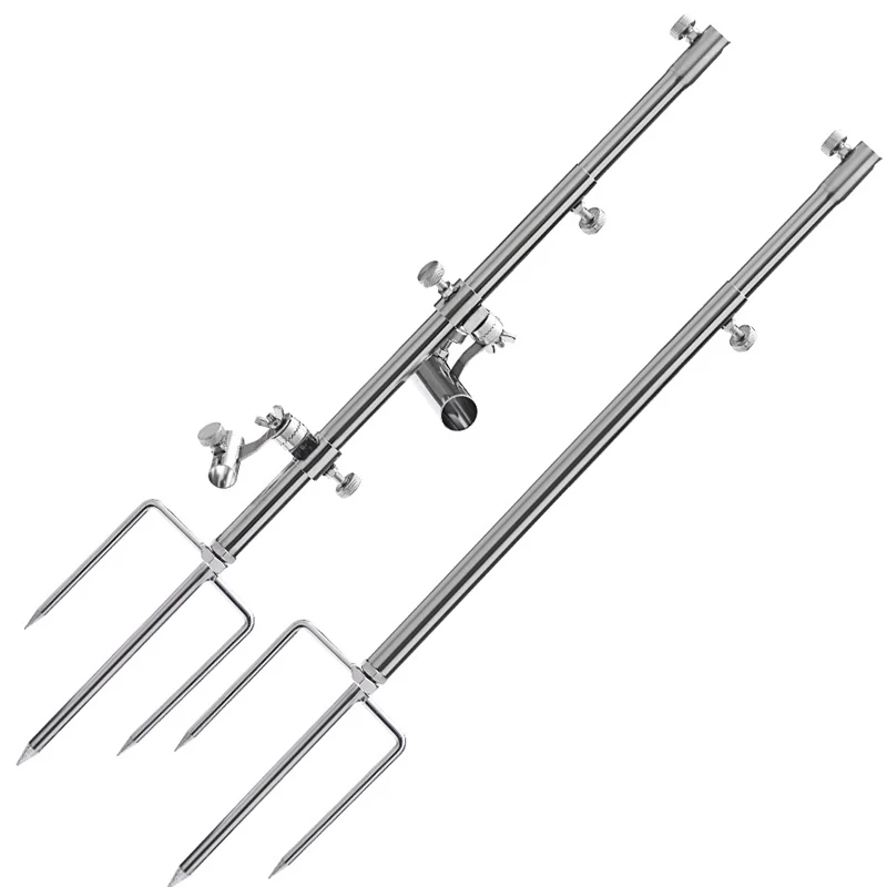 

Portable Telescopic Fishing Rod Stand Adjustable Fishing Stainless Steel Field Cutting Fish Guard Bait Tray Support For Fishing