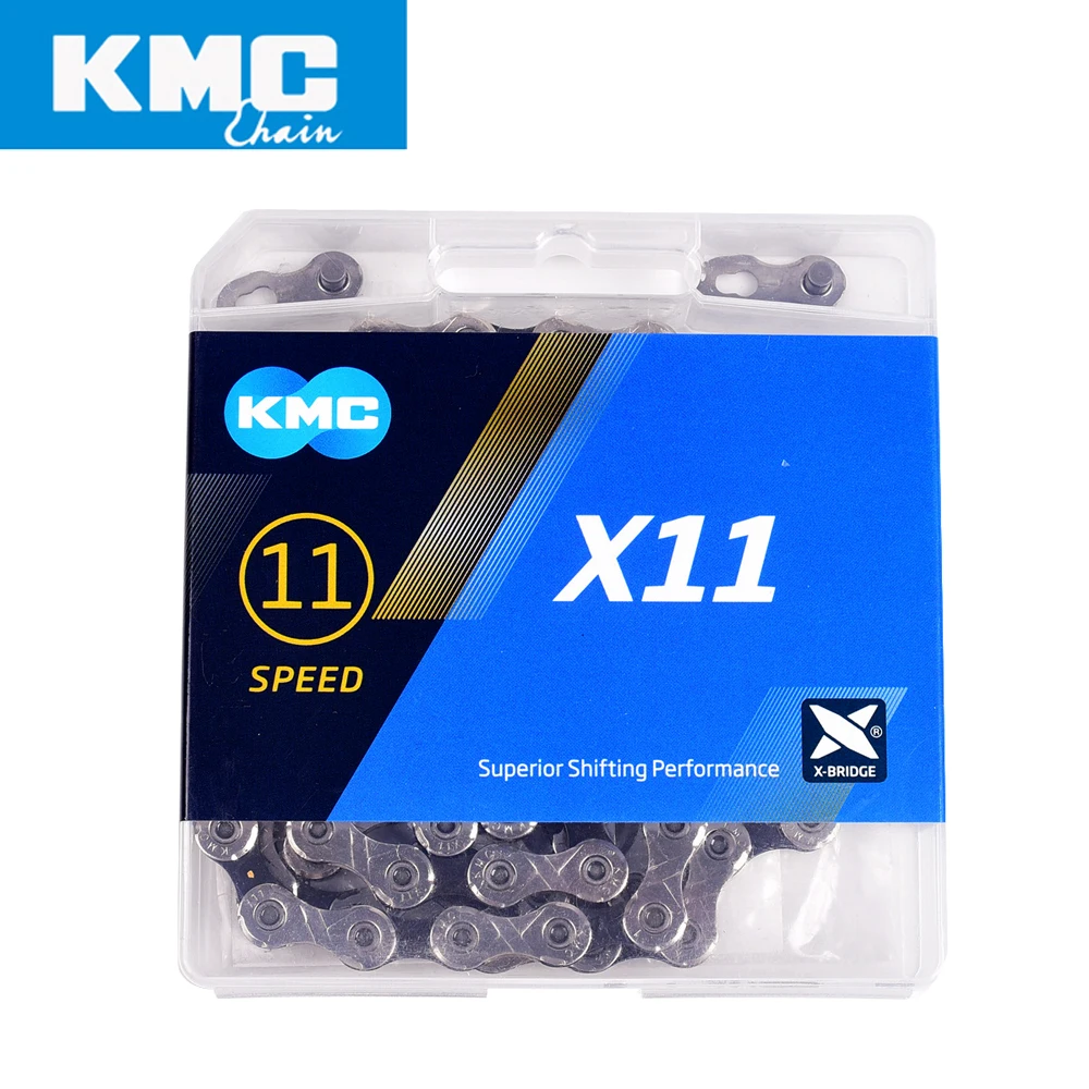 Perfect KMC X11 bicycle chain 11 speed 118 links with quick link ultralight 256g MTB mountain bike chain road 11 variable boxed 2