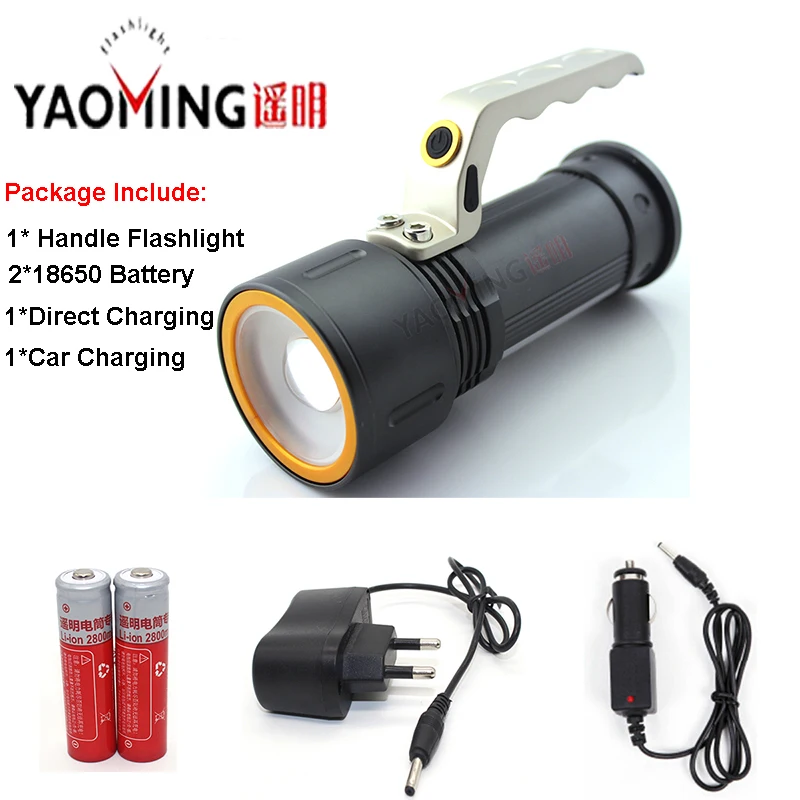 YAOMING Emergence Rechargeable Portable Handle LED Flashlight 10W 4000