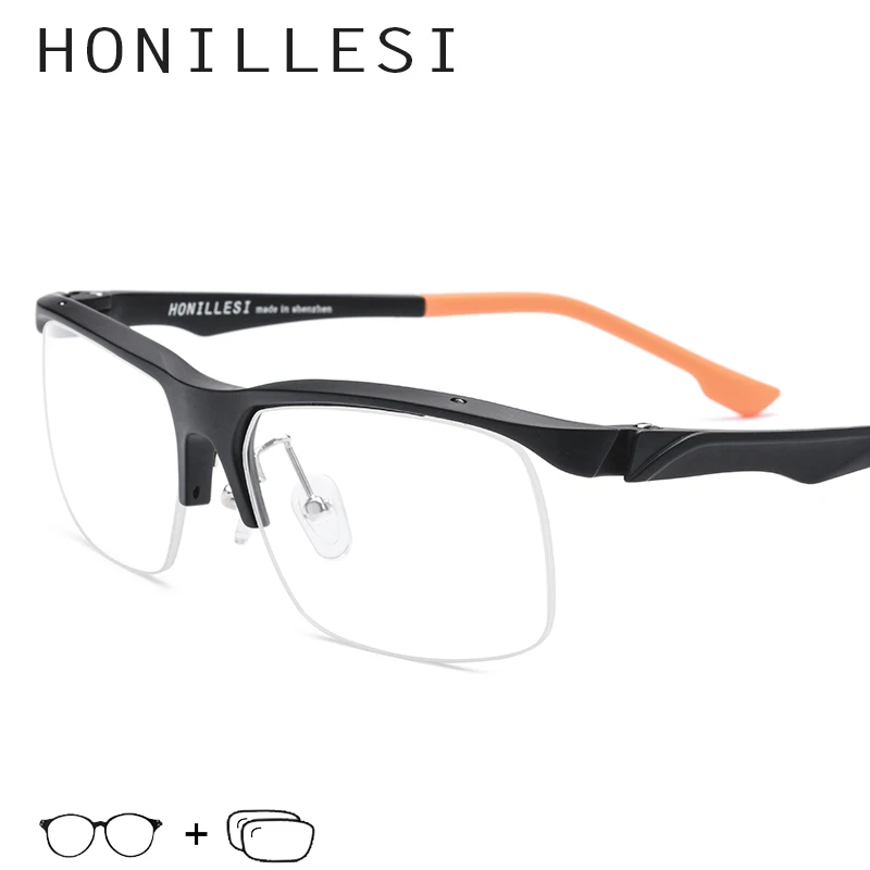 

TR90 Prescription Glasses Frame Men Basketball Outdoor Ultralight Eyewear 2019 Sports Half Myopia Optical Eyeglasses Frames 7210