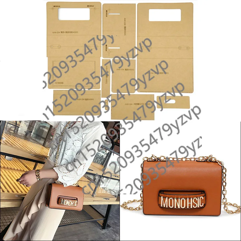 

Kraft Paper Template Acrylic Stencil DIY Handmade Leather Shoulder Bag Edition Type Drawing Lattice Pattern Sewing Accessories