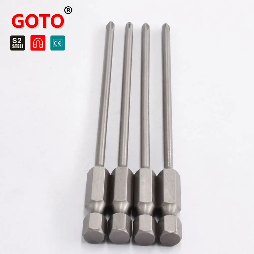 

GOTO 10pcsX 1/4 Inch hex shank Philiips 1# Screwdriver bits screw for hand tools