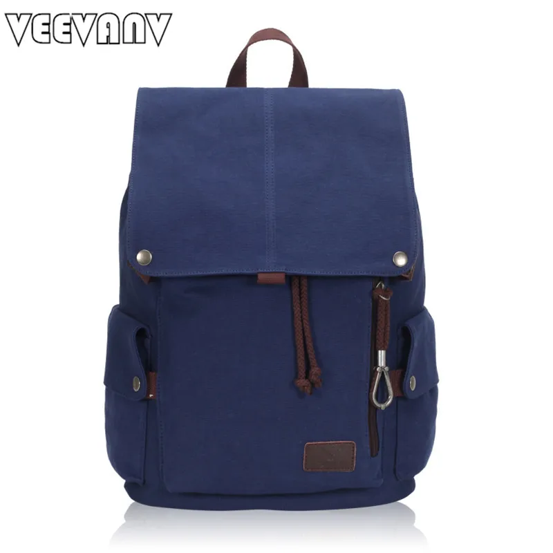 

VEEVANV Brands Drawstring Canvas Women Backpacks Vintage School Backpacks Female Shoulder Bags Travel Bag Large Laptop Backpacks