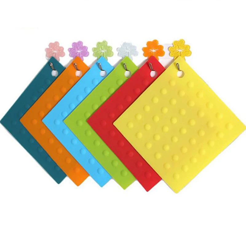 

Silicone Placemat Drink Coasters Table Cup Mat Home Decor Square Shape Coffee Drink Cup Placemat Tableware Gadgets Kitchen Tool