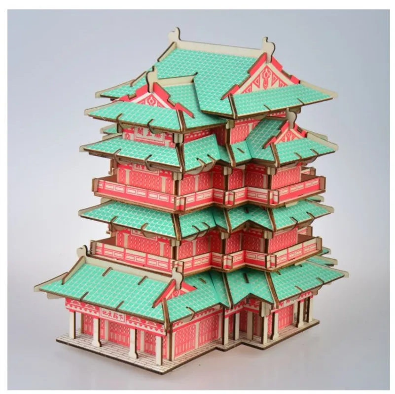 DIY 3D деревянные головоломки Искусство ремесло Домашний Декор подарок ребенку на день рождения Детская развивающая игрушка деревянная модель головоломки