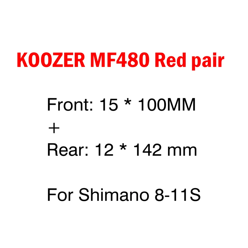 KOOZER MF480 передняя, Задняя Ступица набор 2/4 подшипники 24T трещотка 32 отверстия быстросъемные через ось горный велосипед ступицы для XD - Цвет: Red 15x100 12x142mm