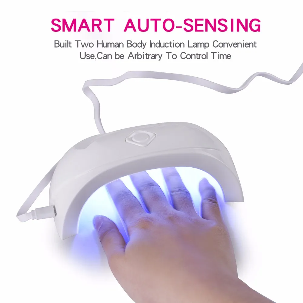 

Lamp For Nails Cabine UV New Sun6x Mini Nail Ultraviolet Lamp 6 LEDs with USB Cable Nail Lamp for Curing Gel Nail Dryer Machine