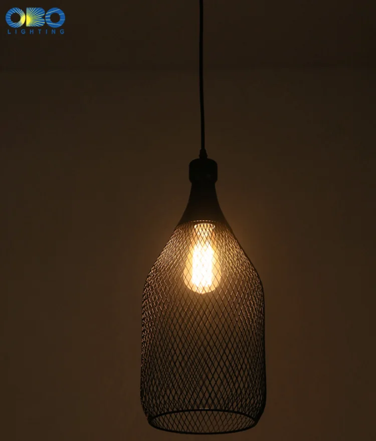 Винтажная железная окрашенная Подвесная лампа Магазин Подвеска-украшение светильник для помещений E27 держатель лампы 110-240 В