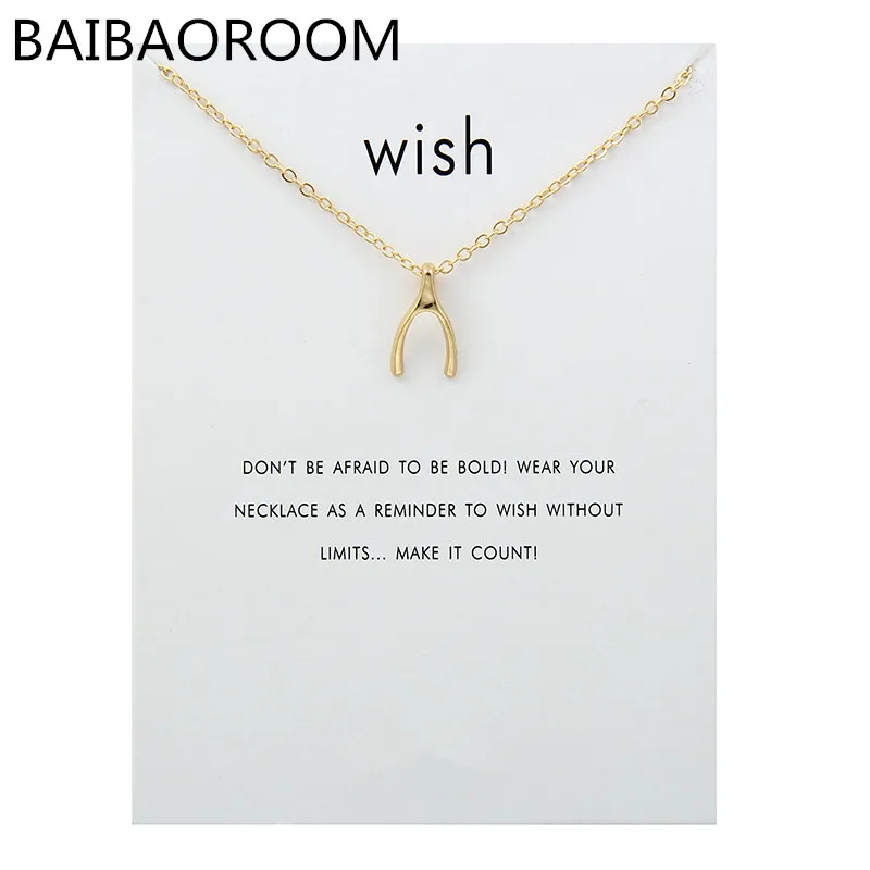 New Arrived Wish Wishbone Necklace Pendant Jewelry