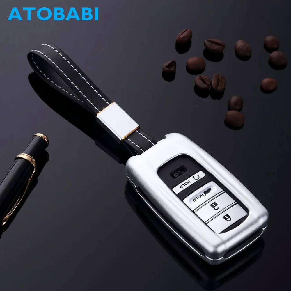 

ATOBABI Car Key Case Aluminum Alloy Smart Auto Remote Fob Shell Cover Holder Keychain for Acura MDX RDX TLX TSX TL Rl ILX RLX