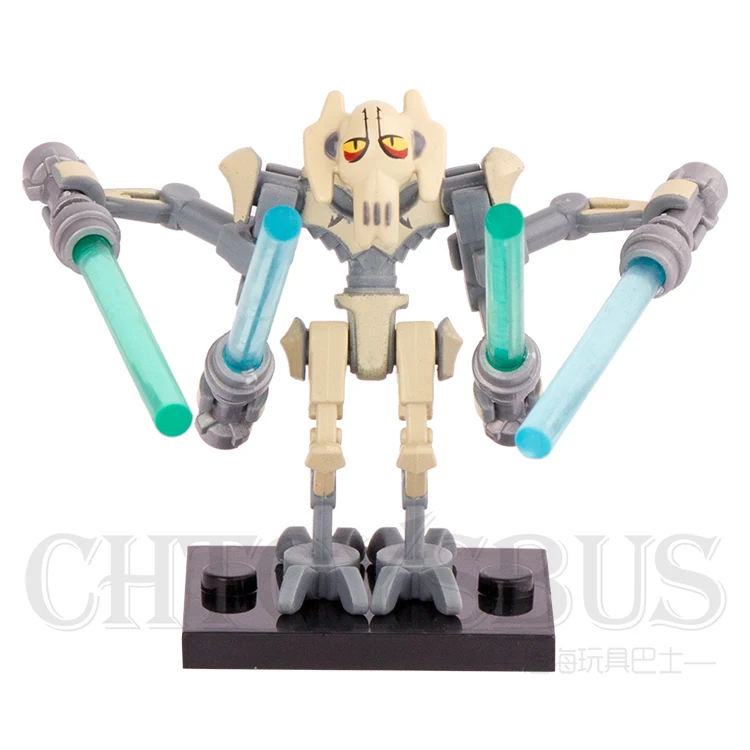 Kopen Algemene Grievous met LightSaber STAR WAR De Force Wekt Sneeuw TROOPER minifig Monteren Model Bouwstenen Kinderen Speelgoed