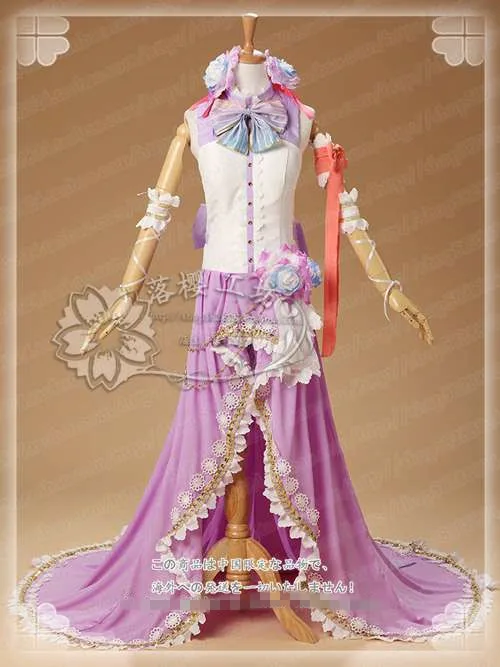 Аниме! Женский костюм для косплея Love Live Nishikino Maki белое платье с изображением угла