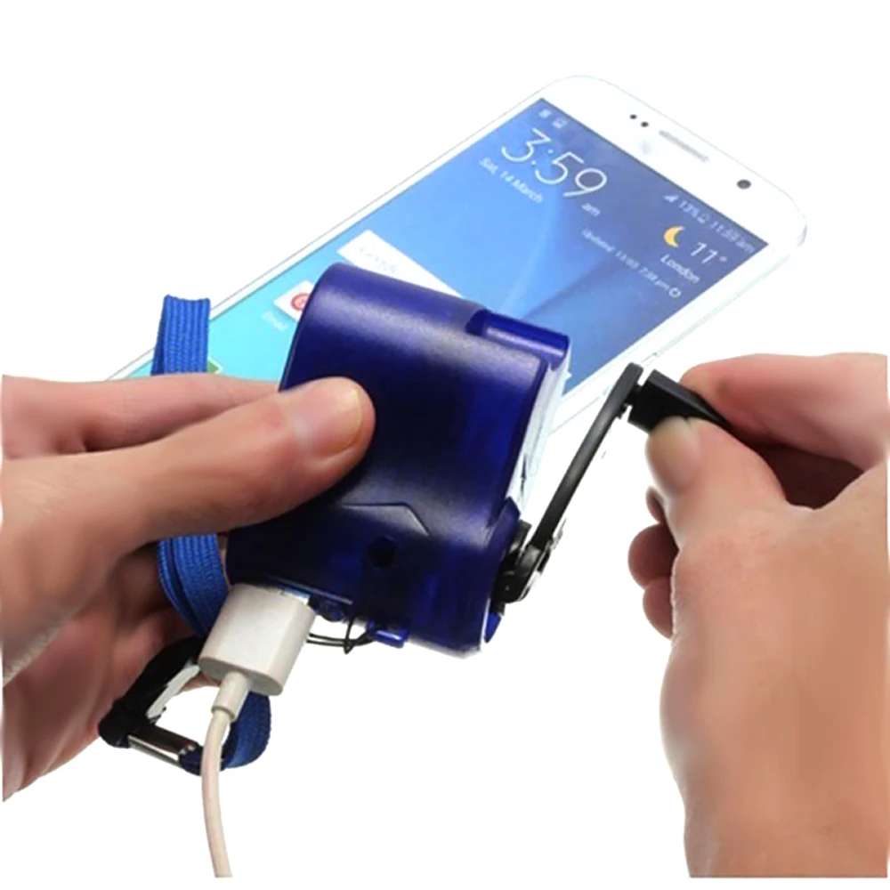 

USB Phone Emergency Charger For Outdoor Survival kit Camping Travel Multifunction Hand Crank Charger SOS EDC Emergency Supplies