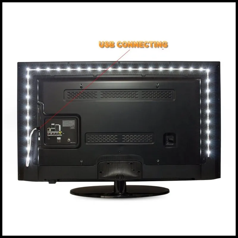 USB Светодиодная лента 5В не водонепроницаемый светильник SMD2835 50 см 1 м 2 3 4 5 RGB