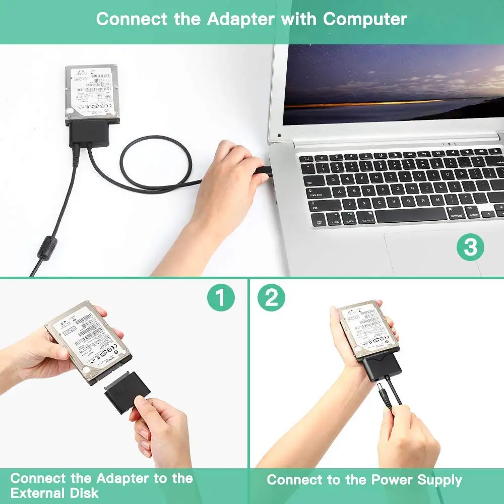 Адаптер USB 3 0 к SATA III кабель конвертер для 2 5 дюймового жесткого диска HDD SSD с