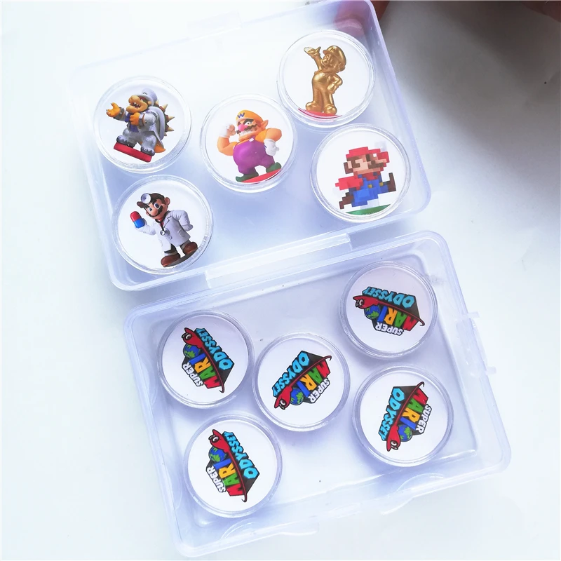 Полные данные 10 шт./компл. Super Mario Odyssey NFC карточная игра для Amiibo коллекция монет тег Ntag215 печатная Стикеры NS переключатель Wii U