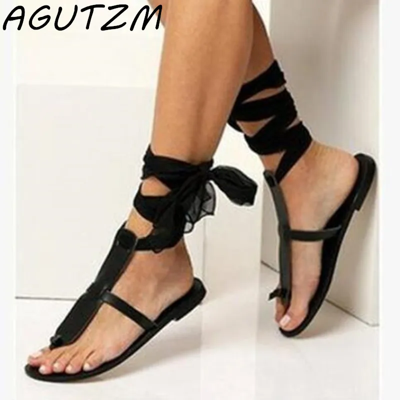 thigh high flat sandals