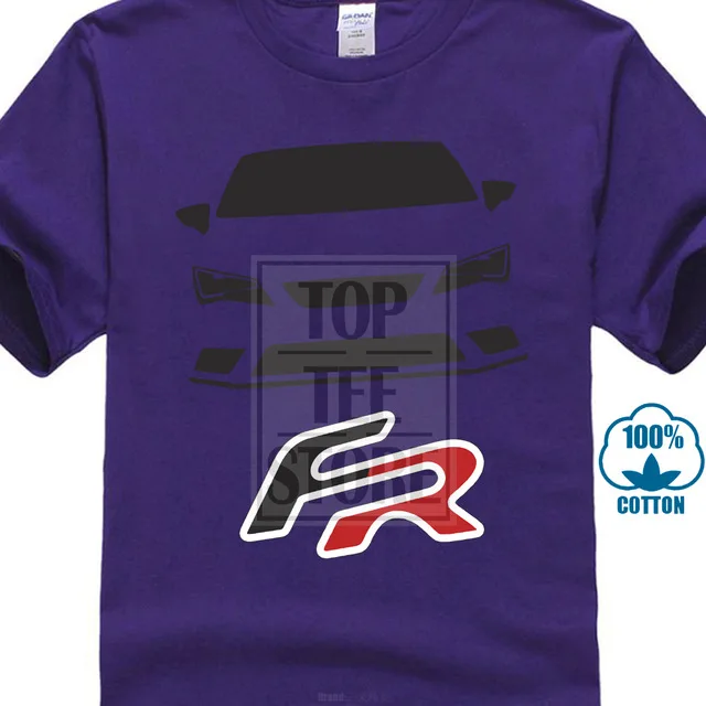 Новые летние мужские Camiseta бланка Seat Leon FR Cupra Распродажа футболок модная футболка молодежная одежда - Цвет: Фиолетовый