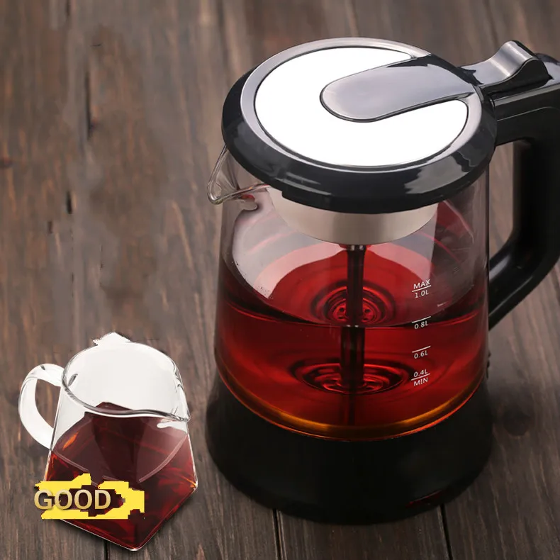 Electric kettle teapot automatic glass electric hot steam cooking tea pot black brewing Overheat Protection Electric kettle teapot automatic glass electric hot steam cooking tea pot black brewing Overheat Protection