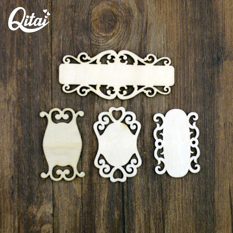 

QITAI 24Pieces/lot Four Signs Wooden home Decoration Wall Ornament Creative gifts DIY Scrapbooking crafts Embellishment WF251
