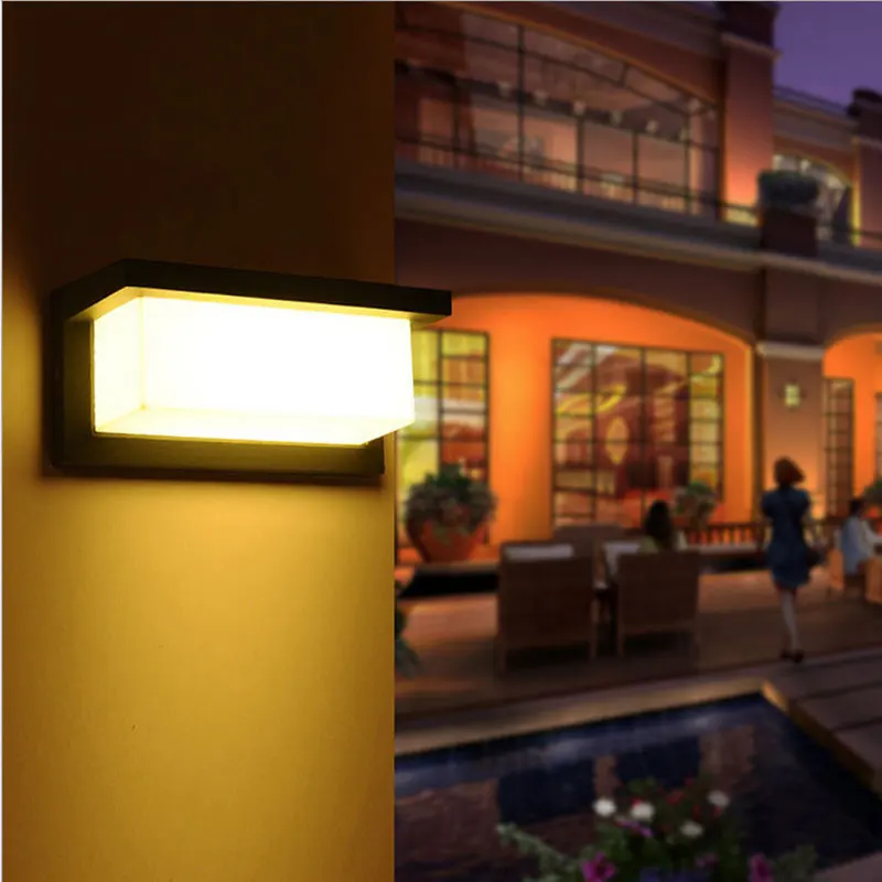 12W radar sensor LED wall lamp waterproof IP65 bra garden door lamp modern LED wall outdoor AC90~260V