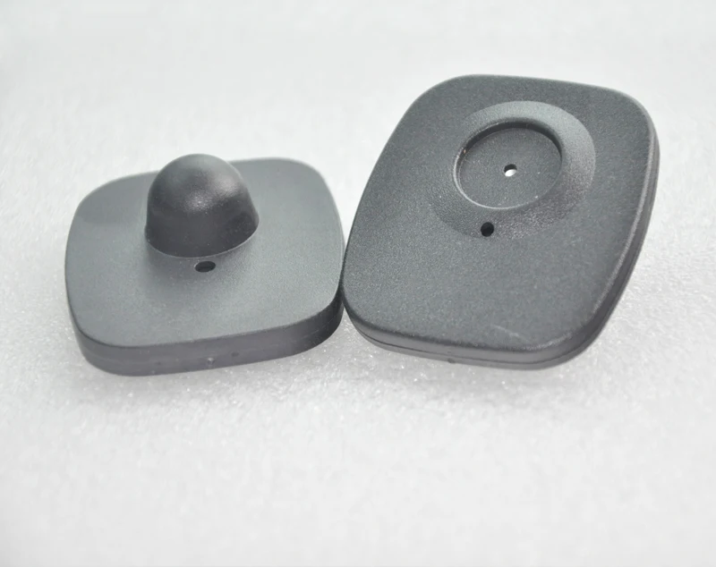 Eas 8.2mhz rf hard label,mini square security tag 48*42mm