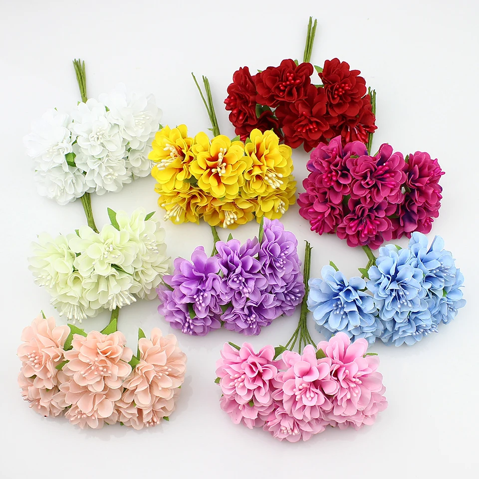 

3cm Silk Stamen Daisy artificial flower for wreaths wedding decoration DIY Scrapbooking,60pcs/lot