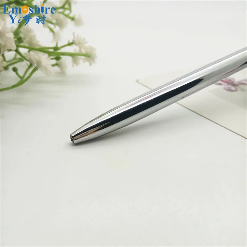 Emoshire Slim business metal signature pen custom hotel advertising chrome metal ballpoint pen copper rod metal pen (5)