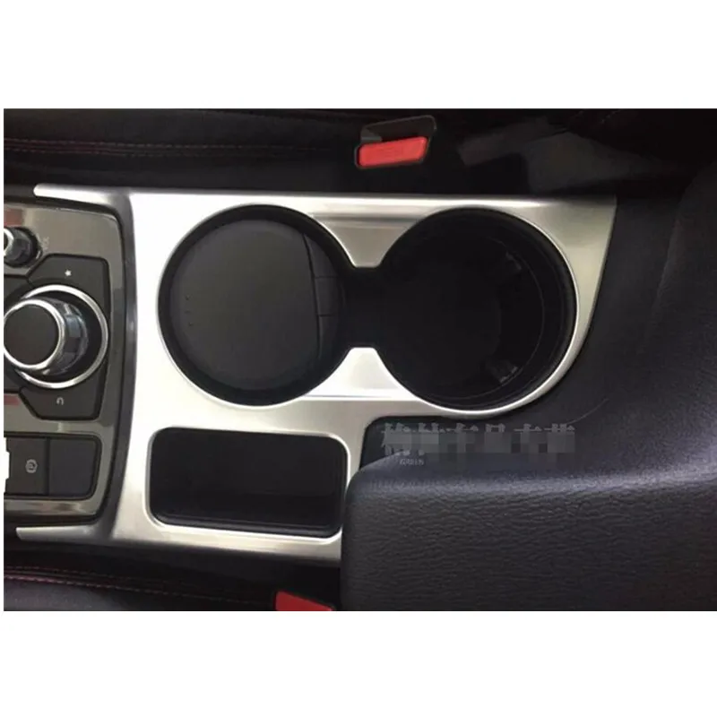 For Mazda CX 5 2015 Car styling Chrome Water Cup Holder Frame Cover