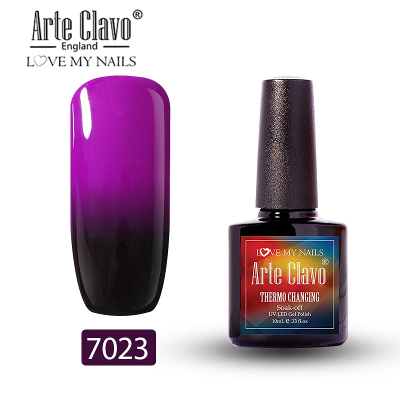 Arte Clavo температурный Гель-лак для ногтей маникюр термо-гель лак для ногтей изменение настроения цвет Гибридный лак - Цвет: 7023