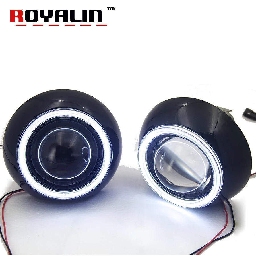 ROYALIN 3 0 Metal Xenon Lens for Iris Shroud w LED COB Angel eyes Demon Eyes