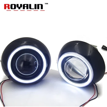 

ROYALIN 3.0 Metal Xenon Lens for Iris Shroud w/ LED COB Angel eyes Demon Eyes LHD RHD BI-Xenon HID Projetor Car Styling H4 H7 H1