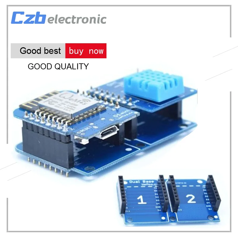 1 шт. двойная розетка Двойной базы щит для WeMos D1 мини NodeMCU Arduino ESP8266 Плата расширения