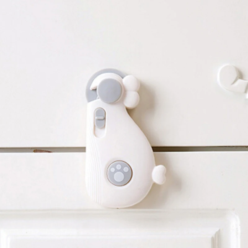 1 Pcs الأطفال الاطفال باب الأدراج خزانة مجلس الوزراء قفل أمان لطيف الطفل قفل للدرج طفل سلامة الرعاية حماية البلاستيك قفل