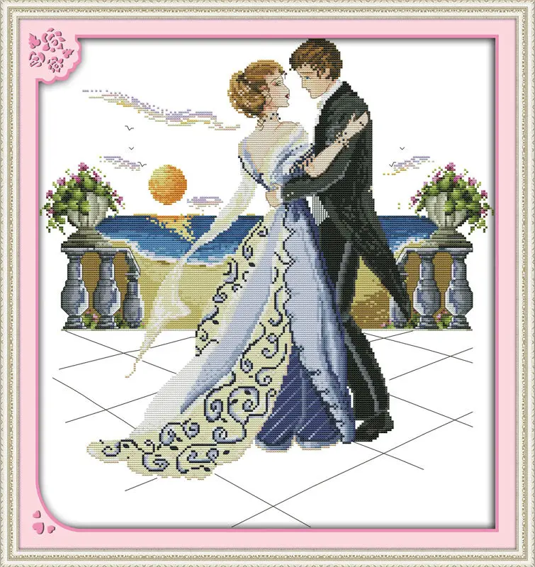 Perfect partners Printed on Canvas DMC Counted Chinese Cross Stitch Kits printed Cross-stitch set Embroidery Needlework | Дом и сад