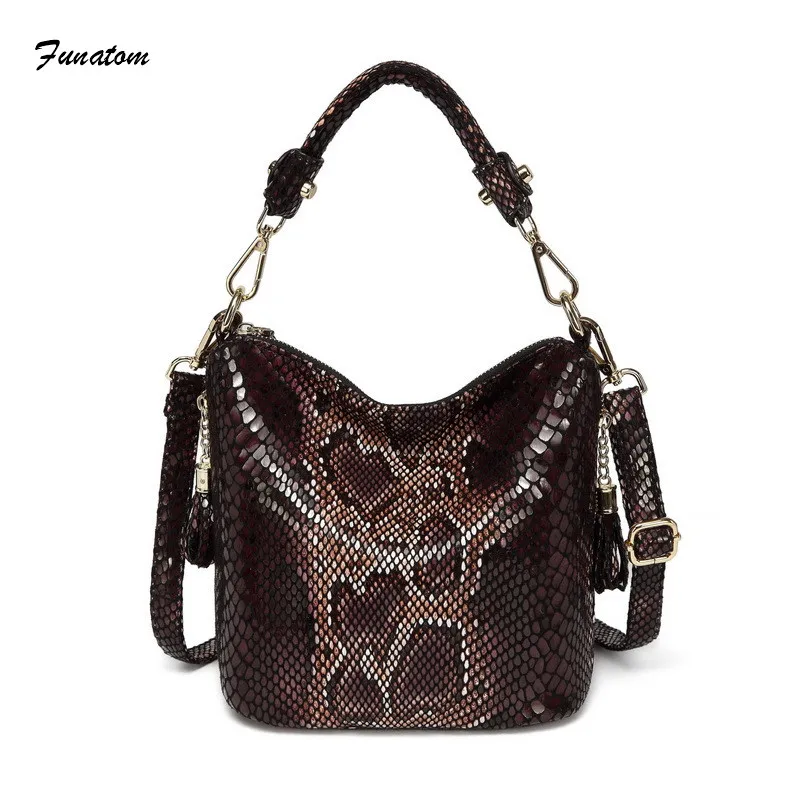 

Funatom brand new arrival women genuine leather handbag ladies melon grain pattern shoulder bag fashion women small hobos bag