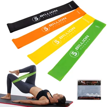 

4 PCS / Set Resistance Bands Exercise Loops Sport Training Workout Elastic Band Set for Home Physical Therapy and More
